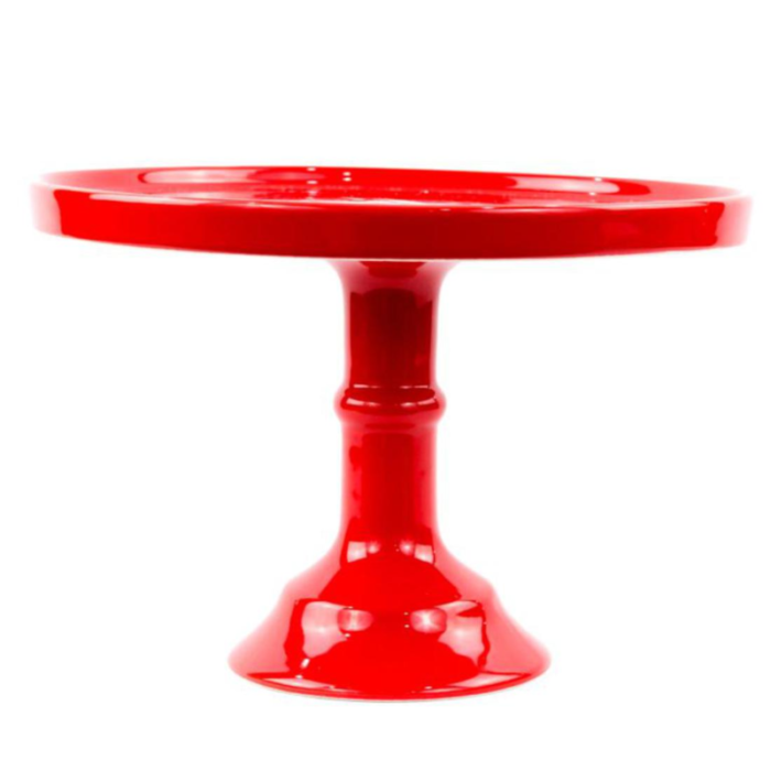 Red cake stand