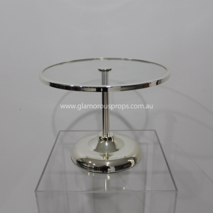 Silver glass cake stand